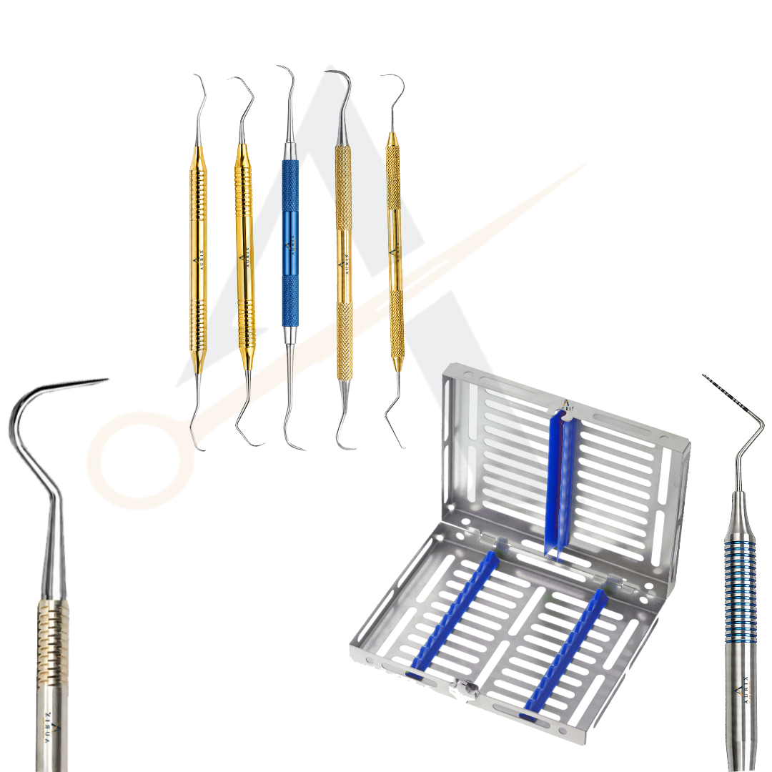 Aurix Advanced Diagnostic Explorer & Periodontal Hybrid Set – 7 Piece Flow System