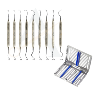 Aurix Advanced Gracey Curette Set – Complete 9-Piece Anatomical Periodontal System