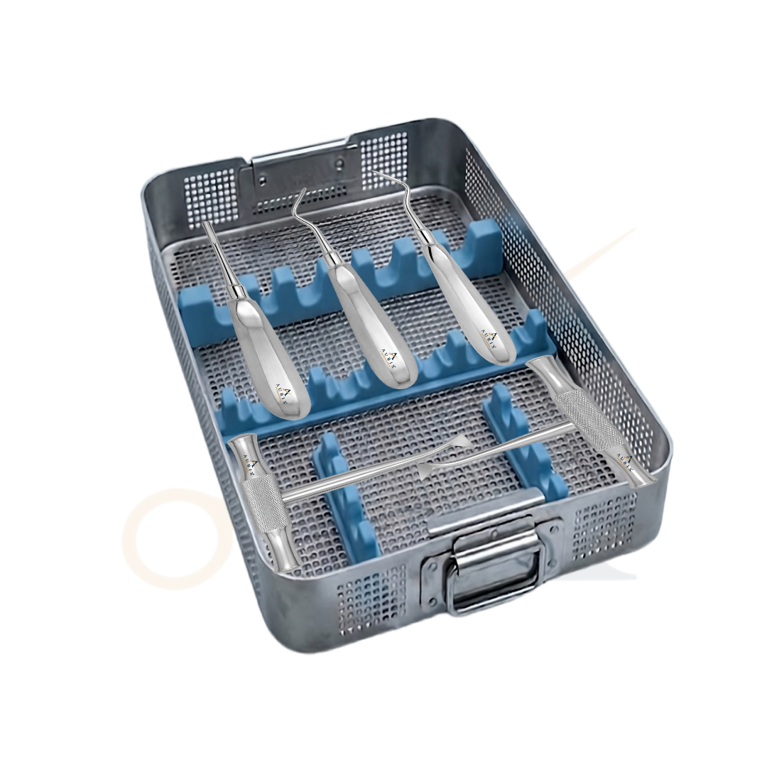 Aurix Heavy-Duty Surgical Root Elevation Instrument Kit – 6 Piece Oral Surgery System