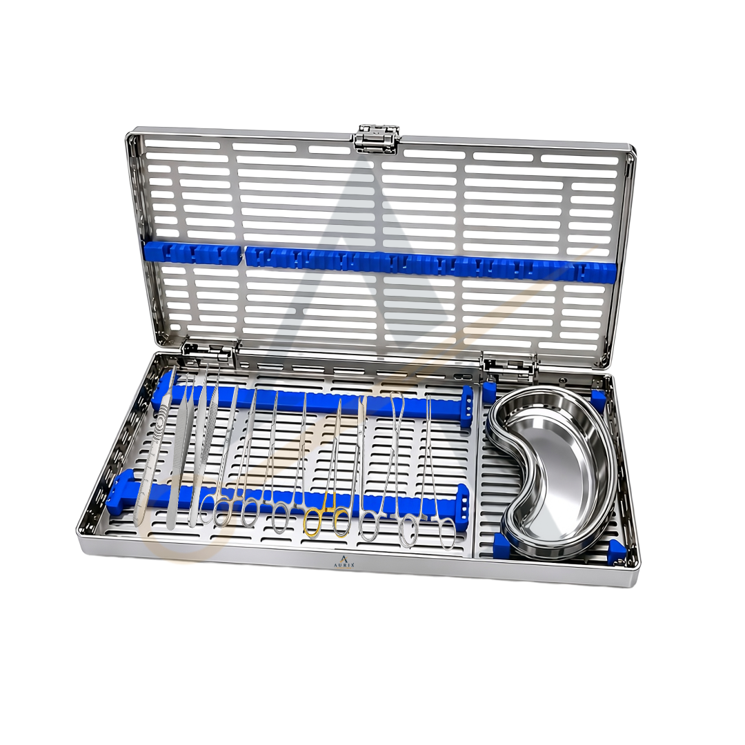 Aurix Suturing & Hemostasis System – 14-Piece Minor Surgery Instrument Kit