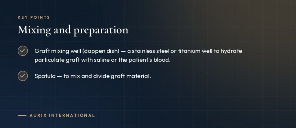 Key points: Mixing and preparation
