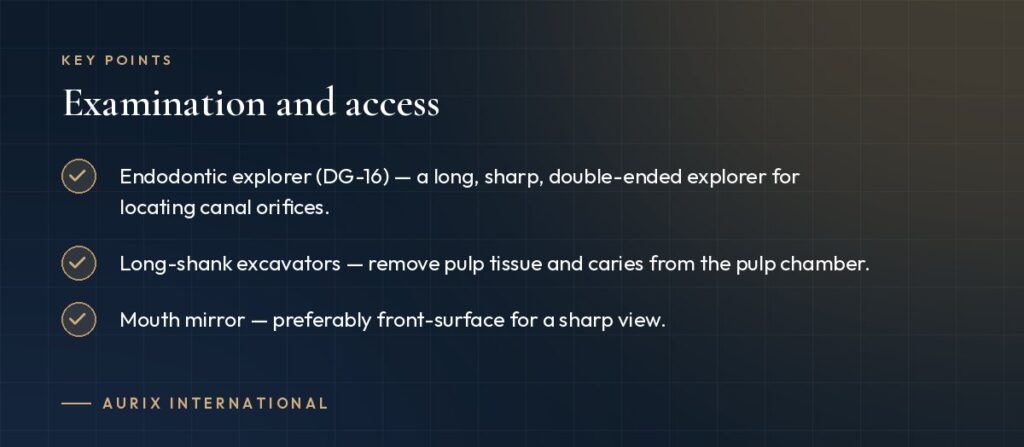 Key points: Examination and access