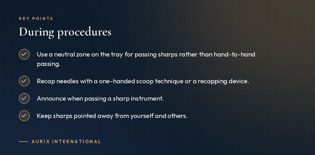 Key points: During procedures