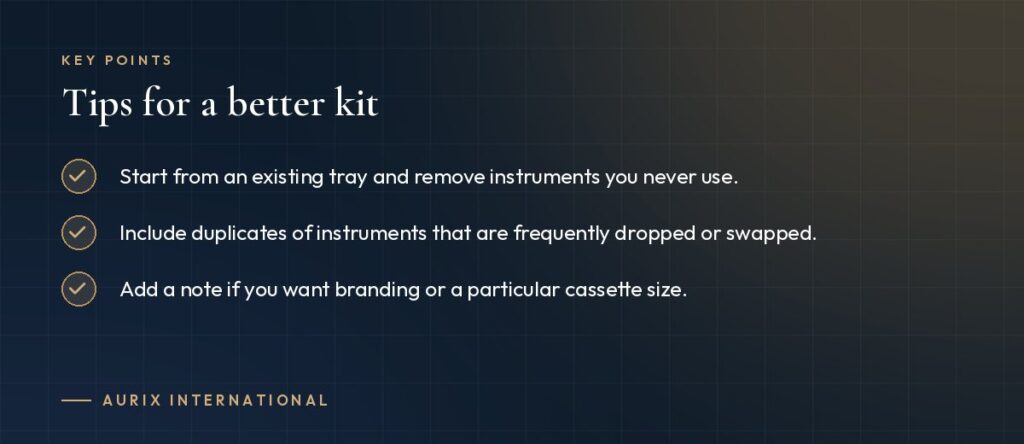 Key points: Tips for a better kit