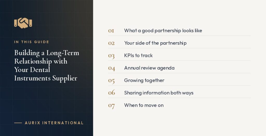 In this guide: What a good partnership looks like, Your side of the partnership, KPIs to track, Annual review agenda, Growing together, Sharing information both ways, When to move on