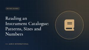 Reading an Instrument Catalogue: Patterns, Sizes and Numbers