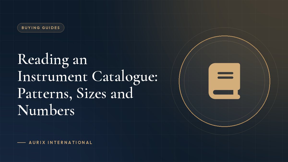 Reading an Instrument Catalogue: Patterns, Sizes and Numbers