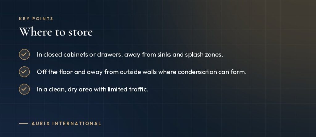 Key points: Where to store