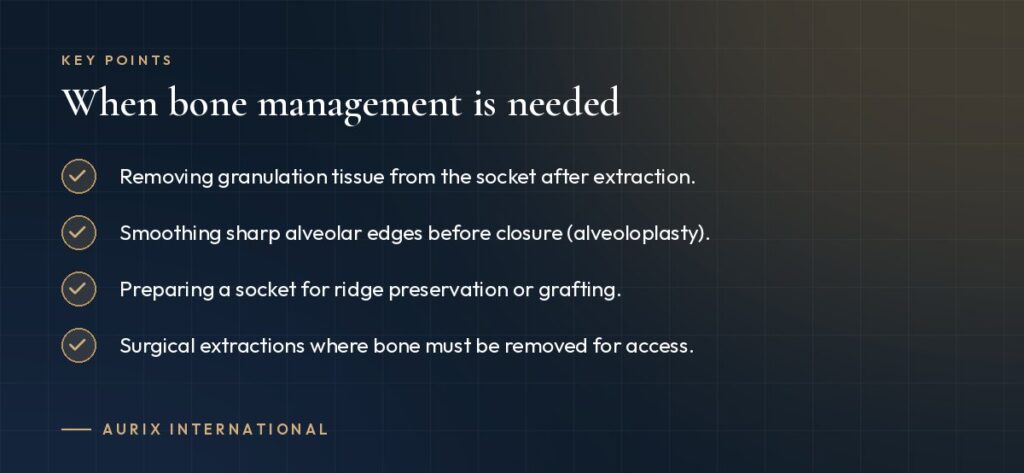 Key points: When bone management is needed
