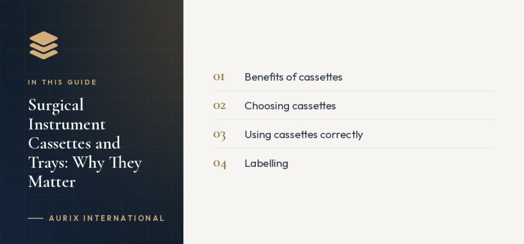 In this guide: Benefits of cassettes, Choosing cassettes, Using cassettes correctly, Labelling
