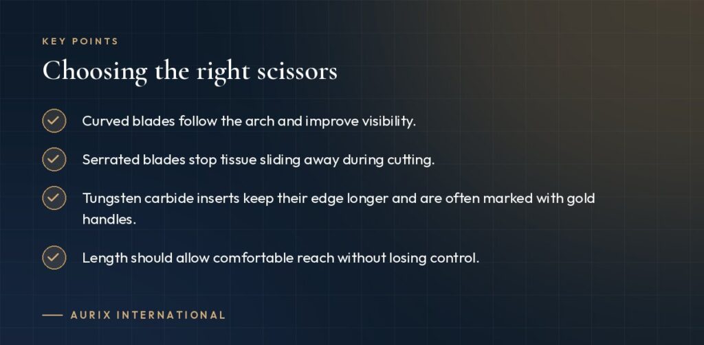 Key points: Choosing the right scissors