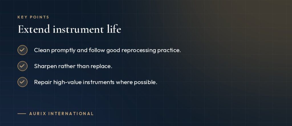 Key points: Extend instrument life