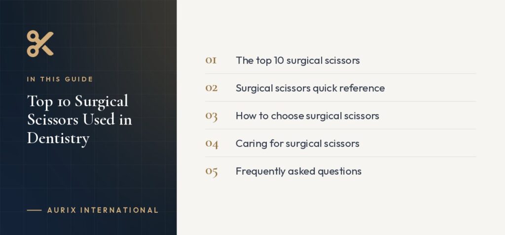 In this guide: The top 10 surgical scissors, Surgical scissors quick reference, How to choose surgical scissors, Caring for surgical scissors, Frequently asked questions