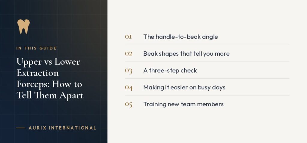 In this guide: The handle-to-beak angle, Beak shapes that tell you more, A three-step check, Making it easier on busy days, Training new team members