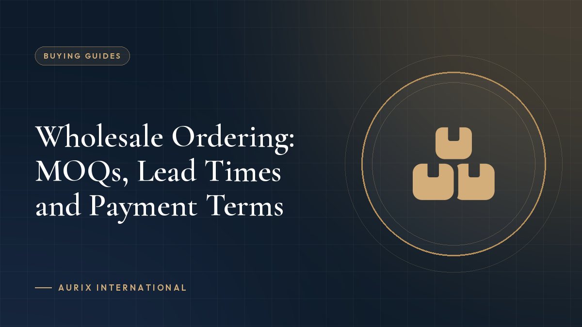 Wholesale Ordering: MOQs, Lead Times and Payment Terms